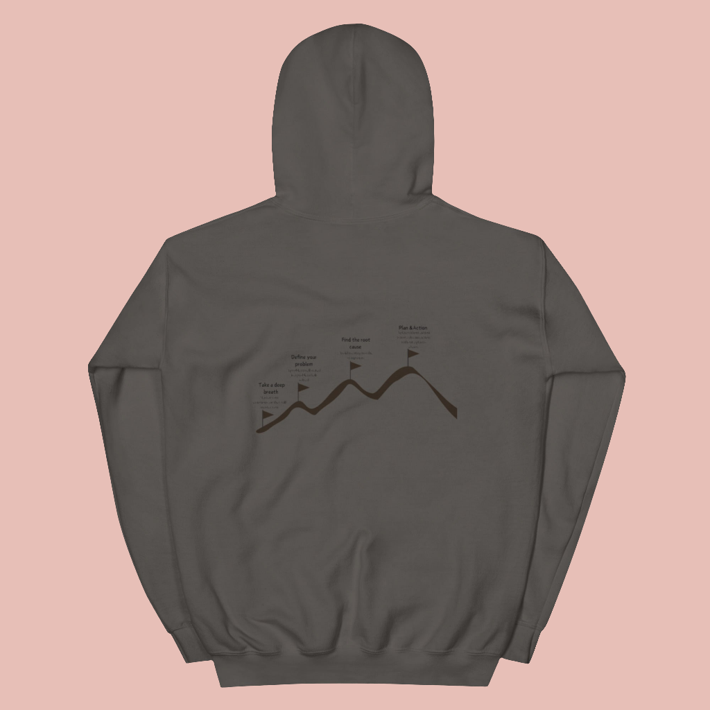 Problem solving, mountains MeTime hoodie