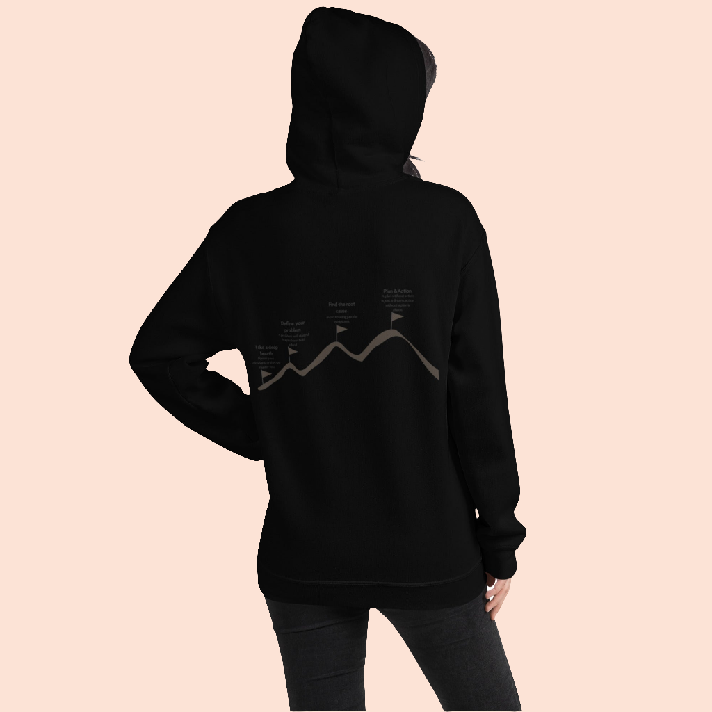 Problem solving, mountains MeTime hoodie