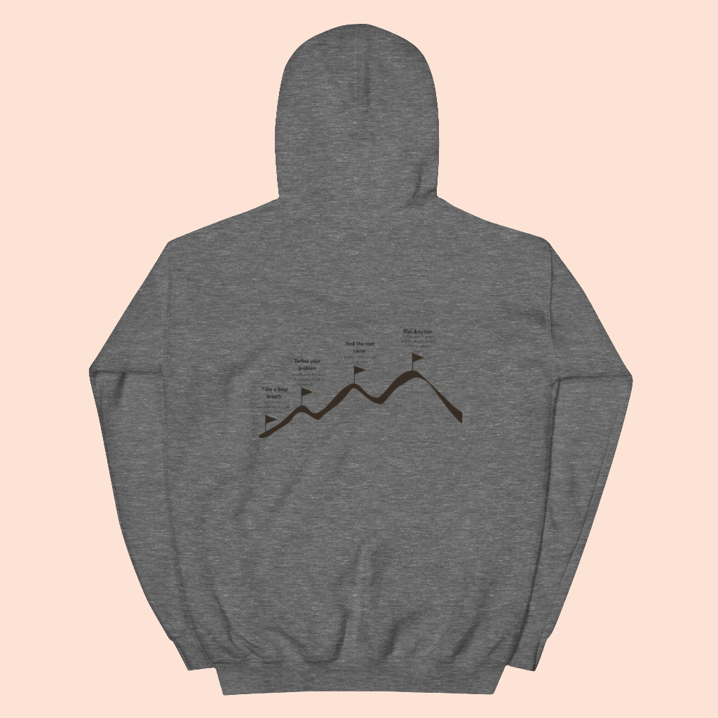 Problem solving, mountains MeTime hoodie