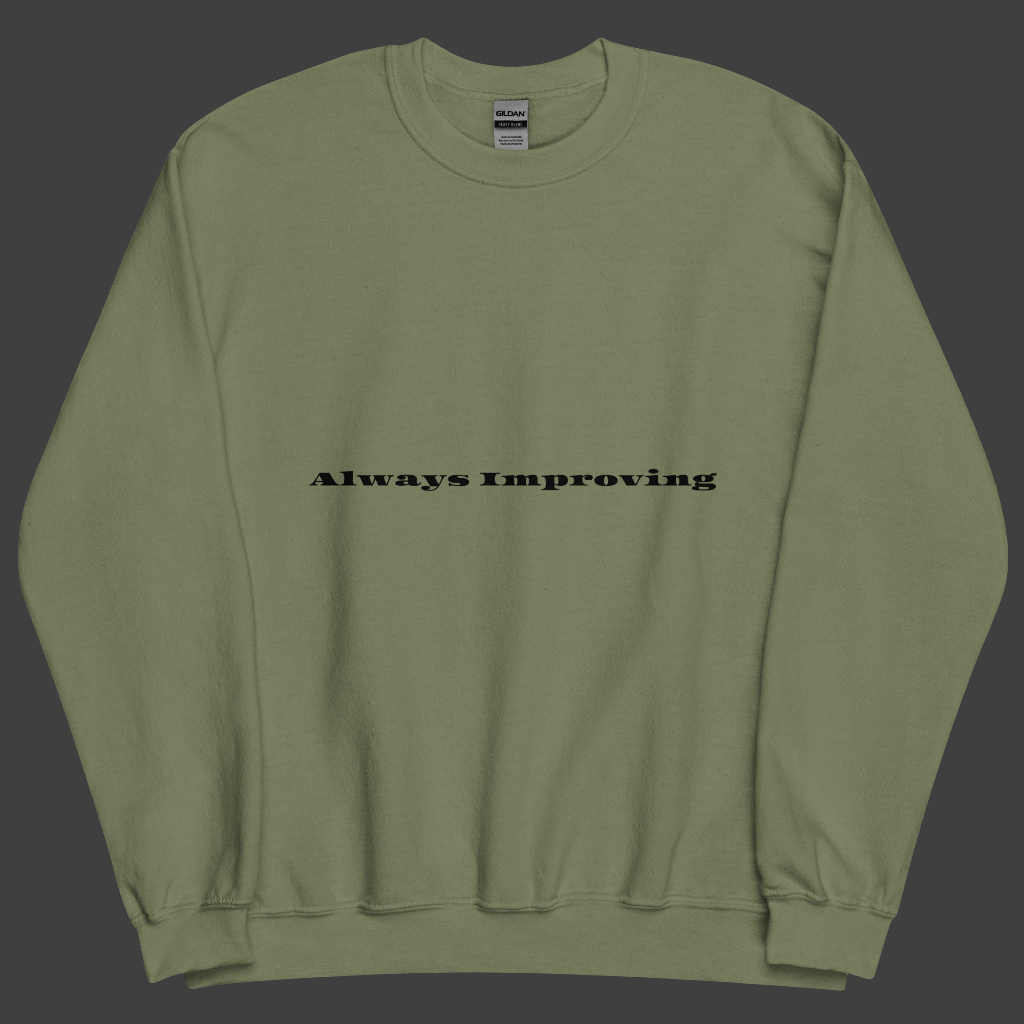 Always improving crewneck