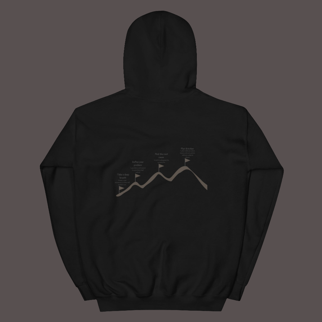 Problem solving, mountains MeTime hoodie