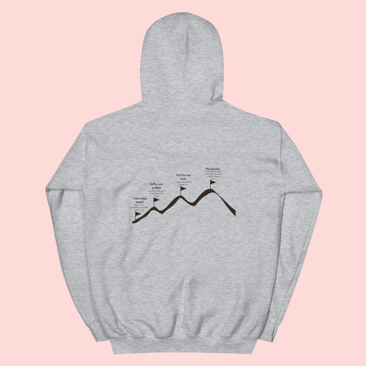 Problem solving, mountains MeTime hoodie