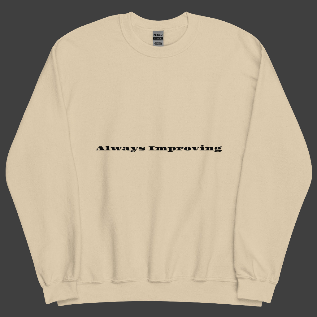 Always improving crewneck